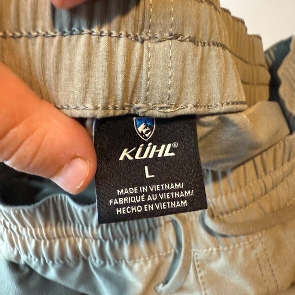 Kuhl Women L Freeflex Pant Stretch Adjustable Waist Softshell Beige Pocket Ankle - Picture 4 of 10